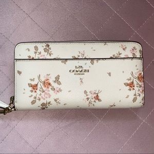 Coach wallet with strap, floral print